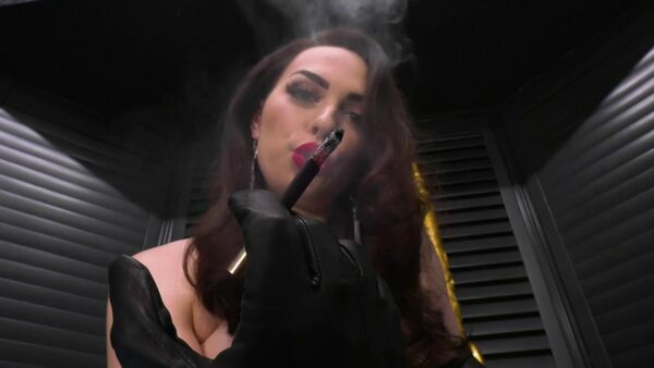 Gynarchy Goddess — Goddess Serena — Goddess Serena smokes a Sobranie Black Russian