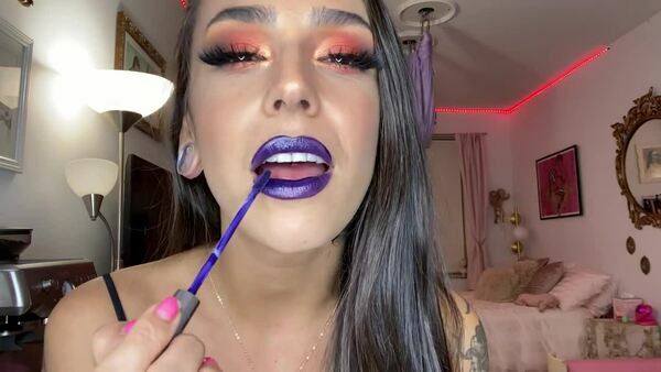 Misswhip – Mouth Fetish Purple Lipgloss Humiliation – Makeup Goddess
