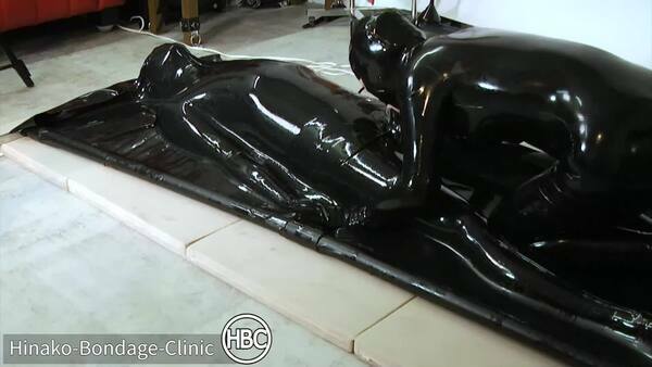 HBC — Latex Vacuum Bed With Dick Hole — Part 3