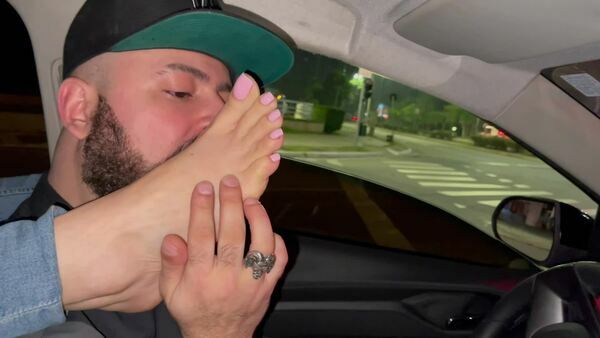 Goddess Grazi — Driving with a big foot in your mouth
