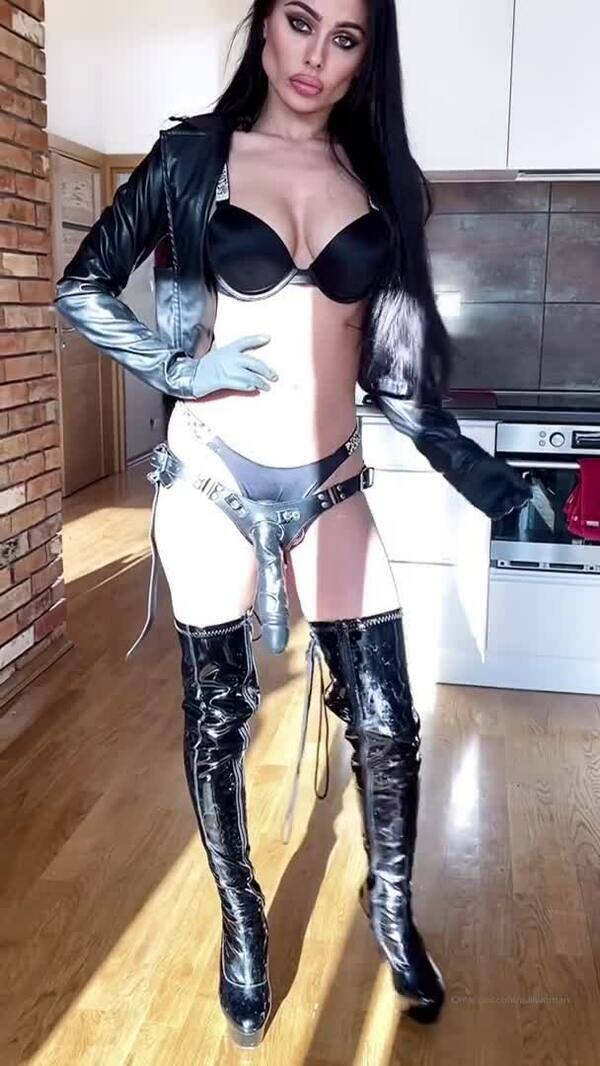 Evil Woman — Walking Around Wearing Pvc Boots And My Big Black Cock 10