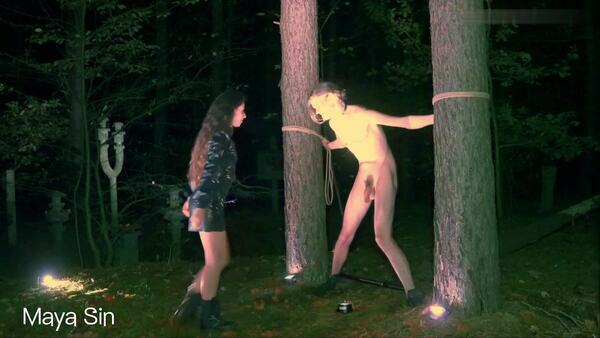 Maya Sin starring in video ‘Ballbusting in the depths of a dark forest’