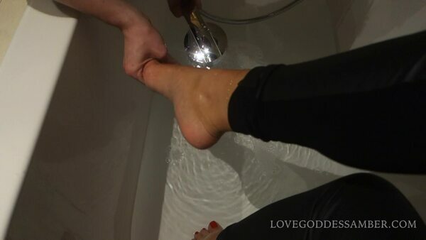 Goddess Amber starring in video ‘Loser Washing My Feet’