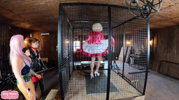 Sissy Manor – Caged and Humiliated Sissy. Starring Ava Von Medisin and Mistress Inka