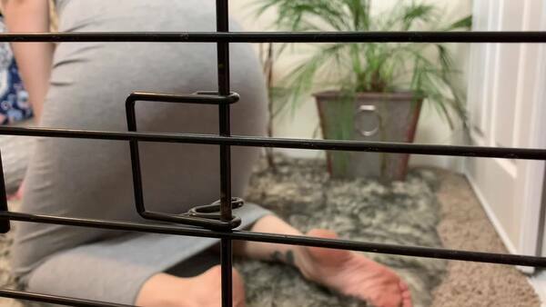 Goddess April — Caged and Ignored Yoga Stretch