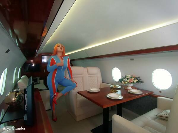 ARYA GRANDER  — Backstage From Photosession, 4 Catsuits And Fly Jet Photoshoot